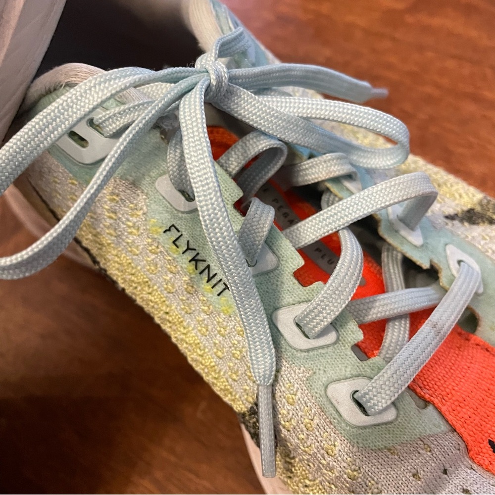 Nike Pegasus Plus Zoom X Flyknit Running Shoes - Orange and Mint. Women’s 10 - Picture 3 of 15